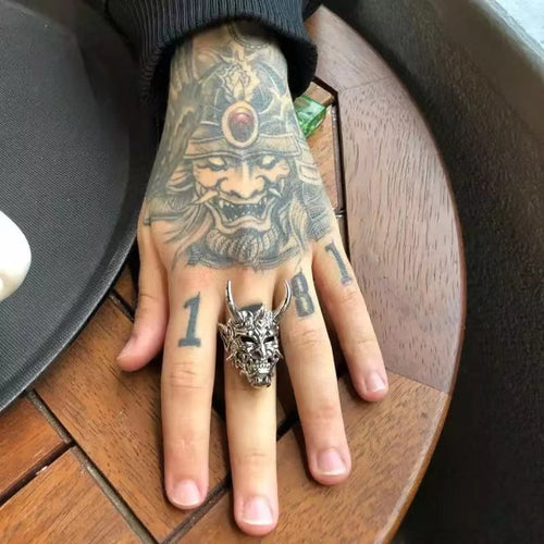 Edgy Punk Skull Ring for Men